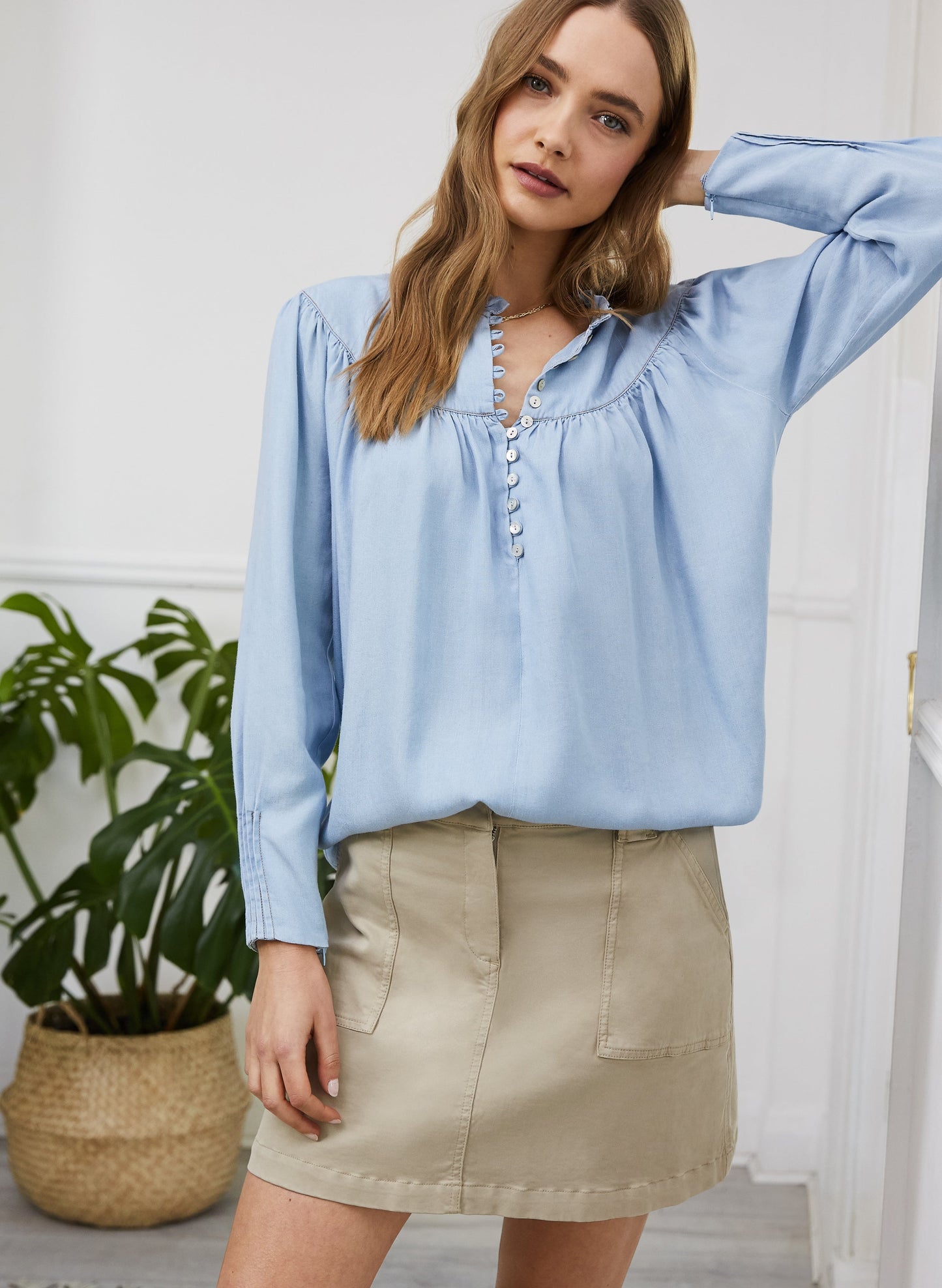 Tate Organic Mini Skirt Sand