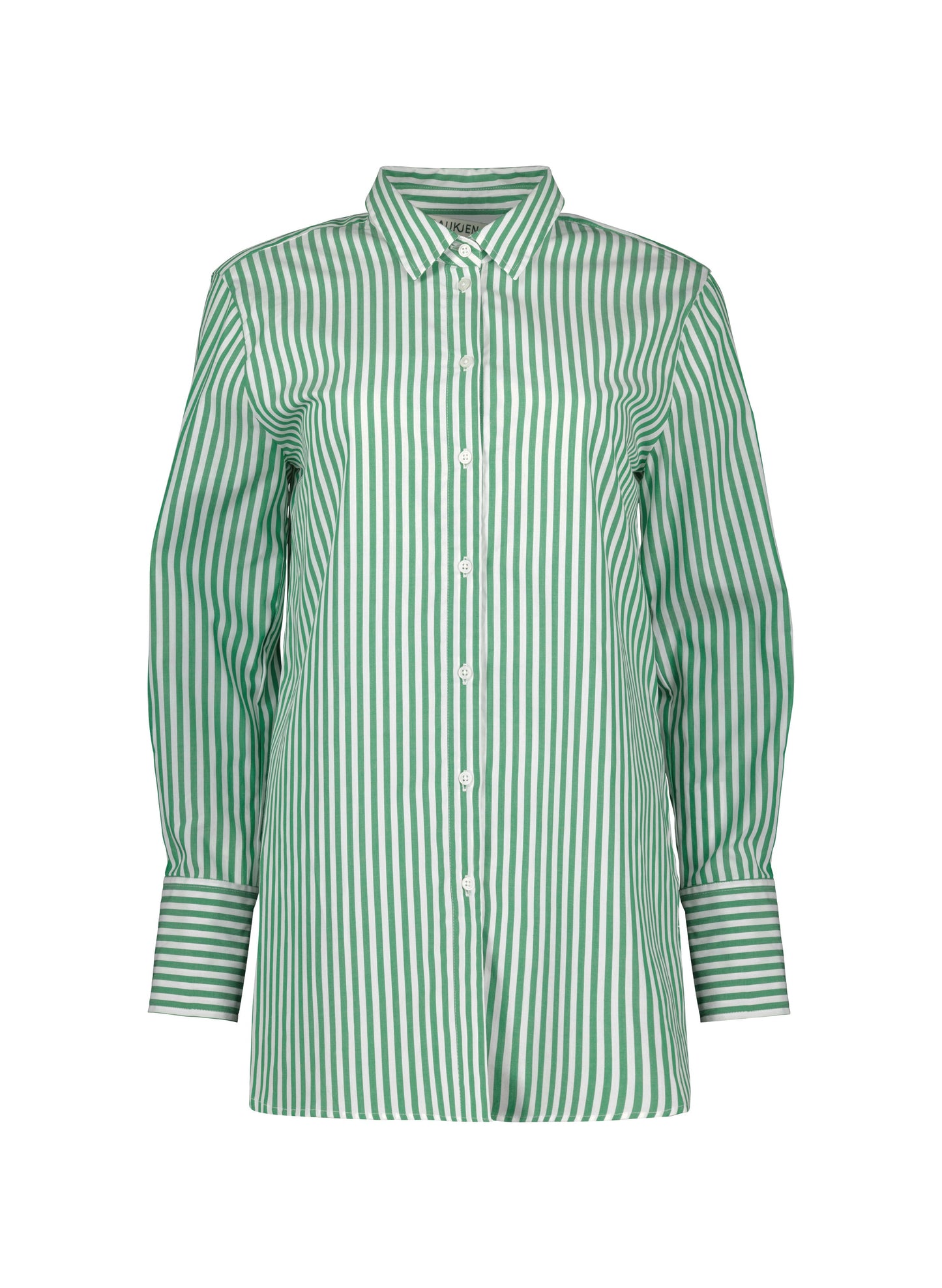 Rishma Organic Shirt Bright Emerald & Soft White