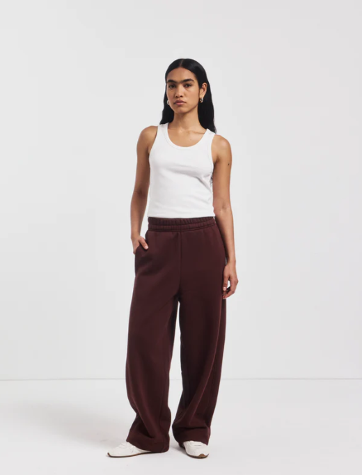 Ellery Barrel Leg Sweatpants in Bordeaux