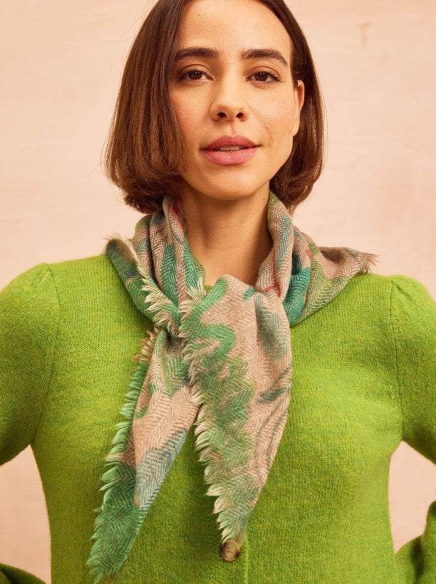 OMBRE Floral Abstract Print Scarf