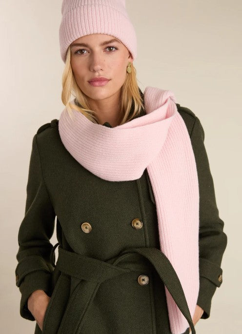 Laura Wool Blend Scarf - Powder Pink
