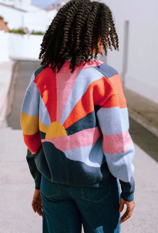 Solana Knitted Bomber Jacket - Sunrays