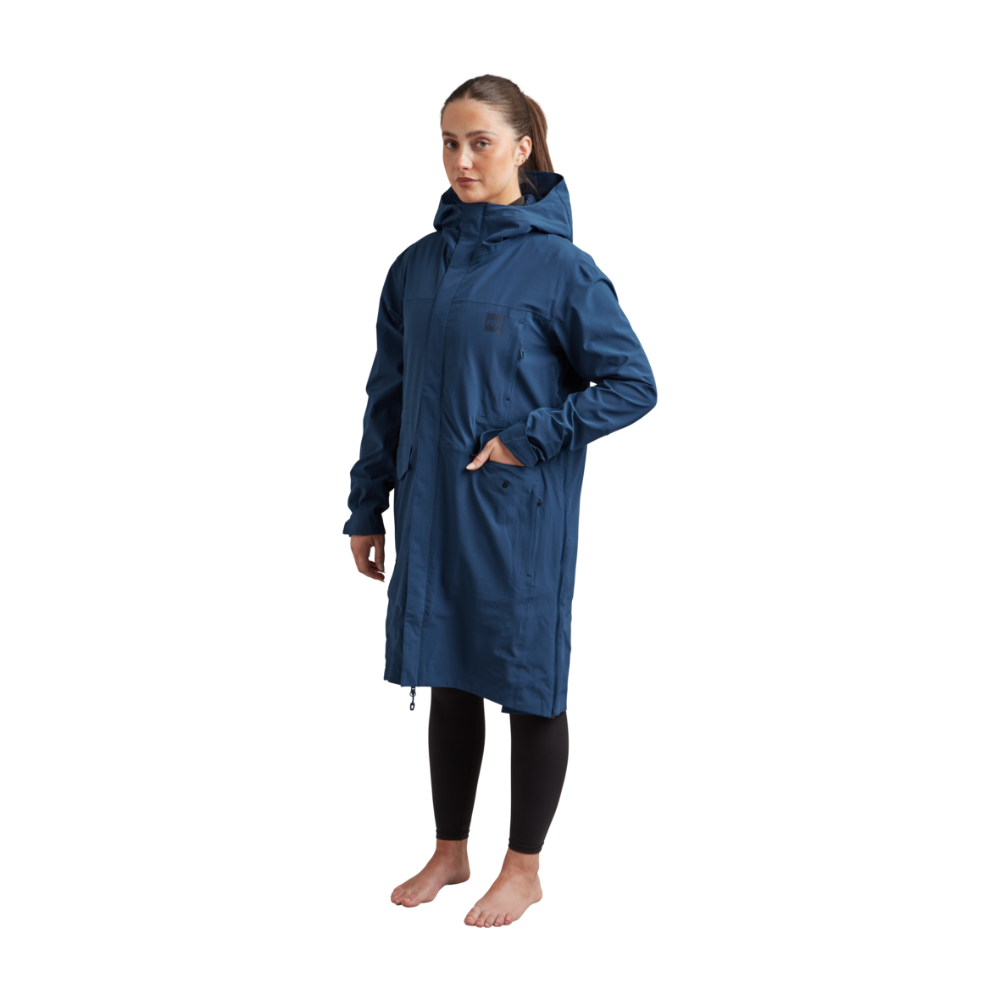 Women's Pursuit Waterproof Lightweight Changing Robe Jacket-Ocean Blue