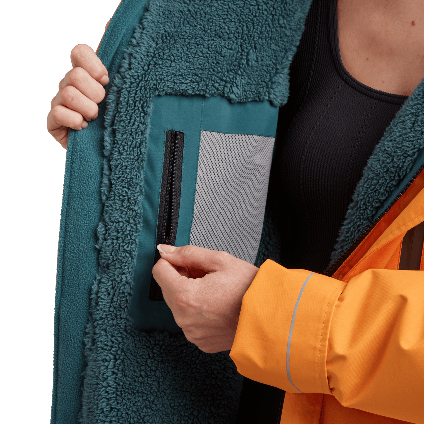 Women's Long Sleeve Dry Waterproof Changing Robe Alter Evo Pro-Orange