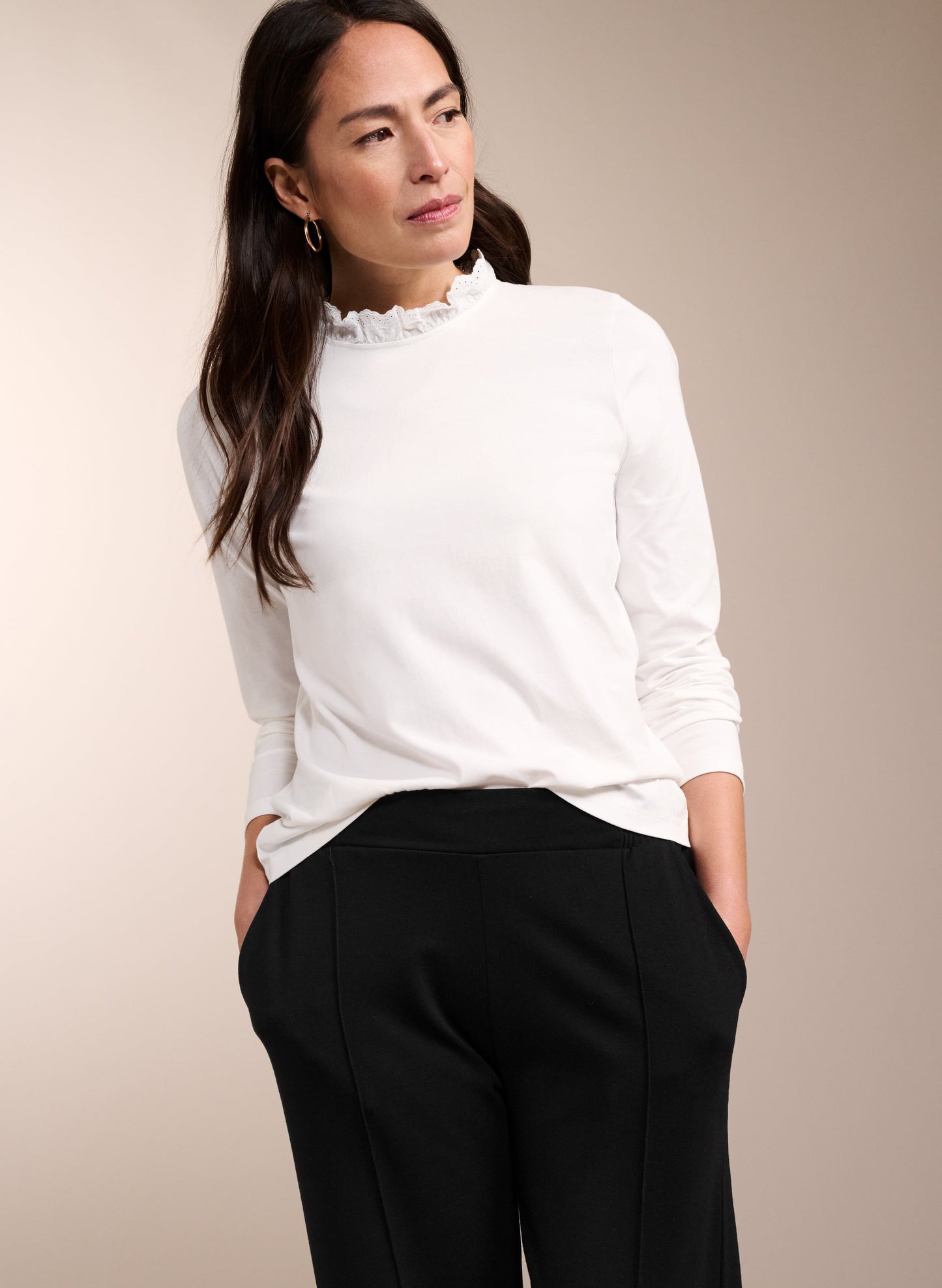 Agatha Organic Cotton Top Pure White