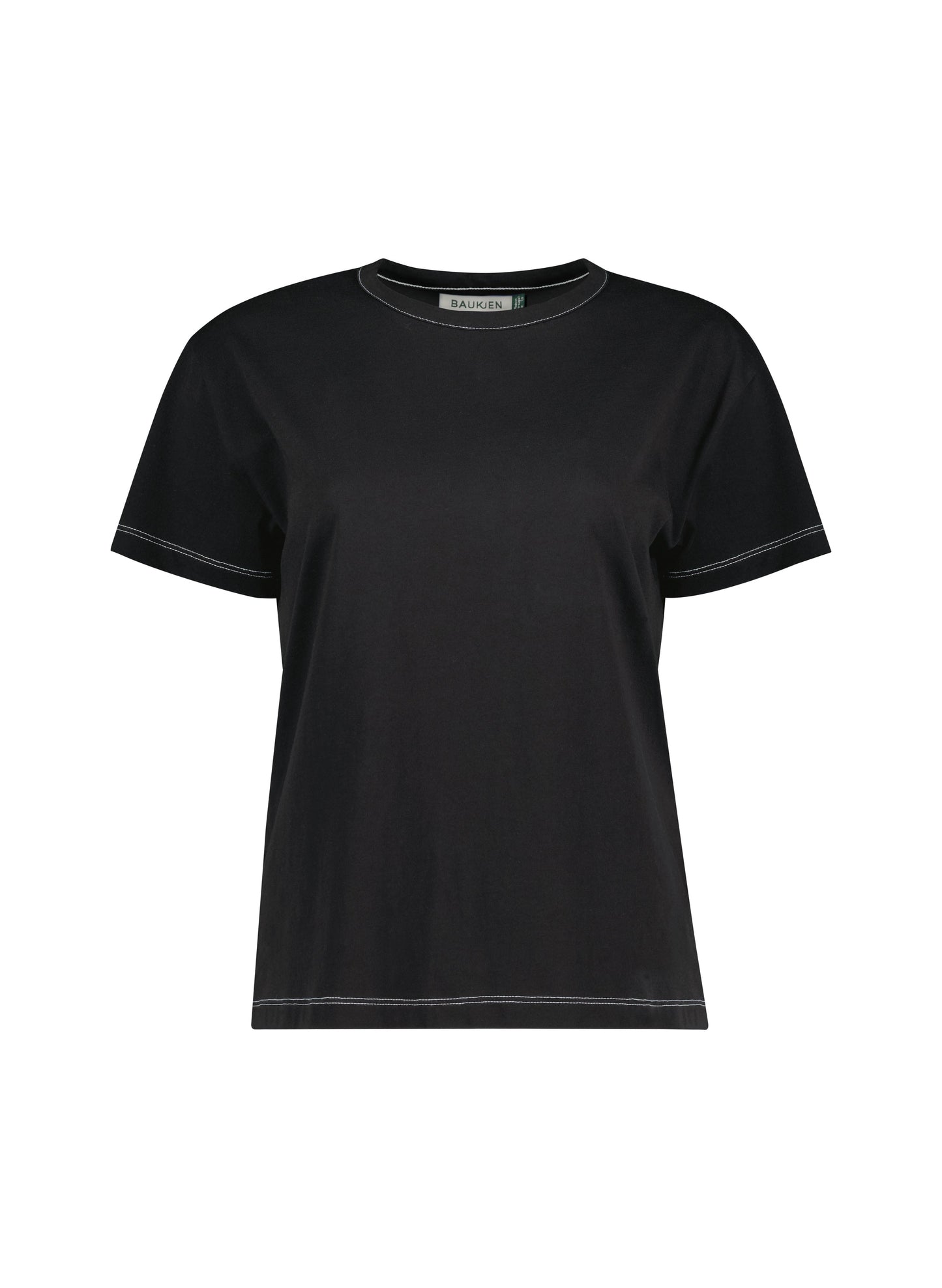 Pre-Loved Baukjen Regenerative Cotton Contrast Tee / Caviar Black
