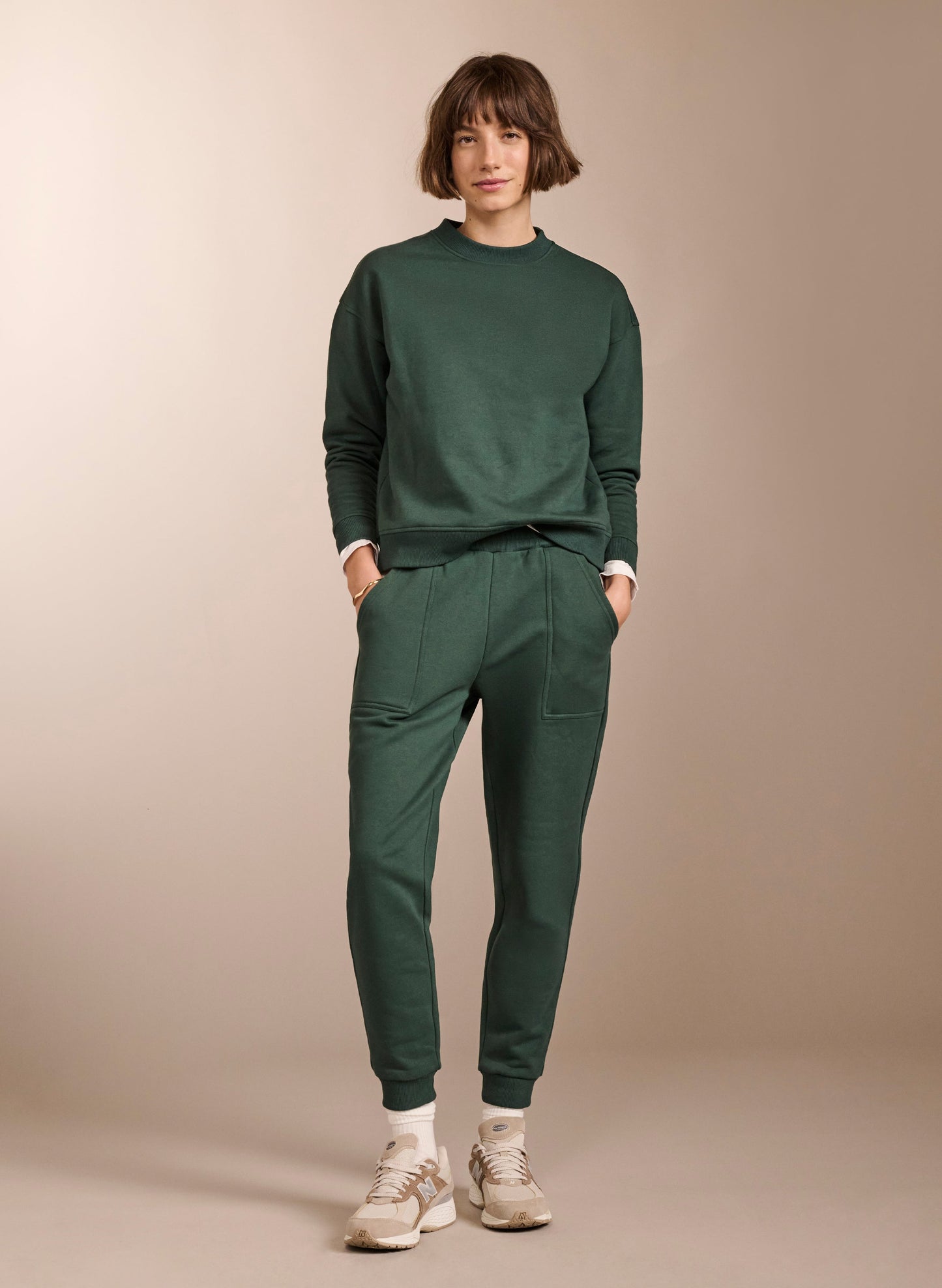 Sandra Organic Cotton & Kapok Blend Joggers Forest Green