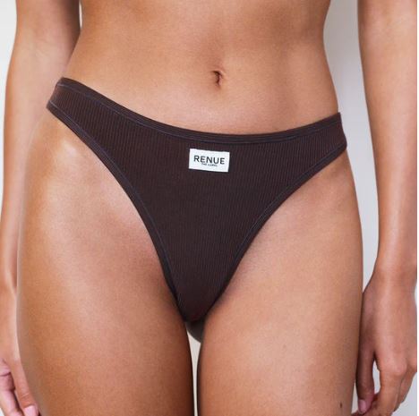 RENUE Tencel Ribbed Thong - Espresso