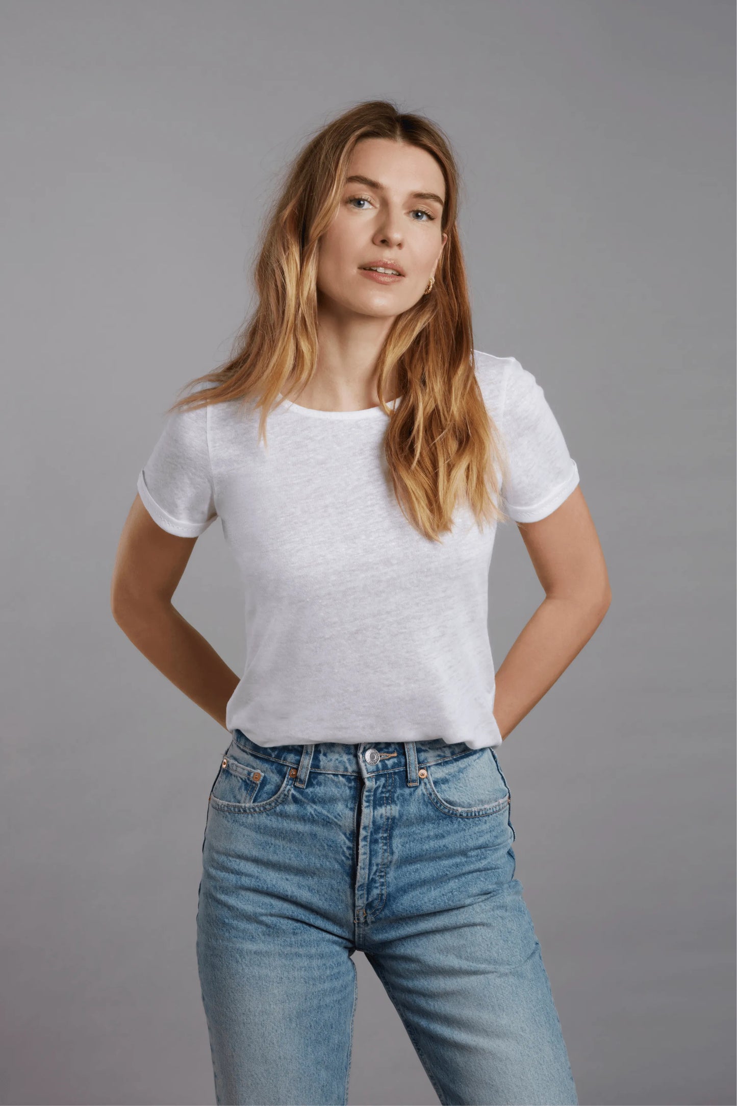 Linen T-shirt White
