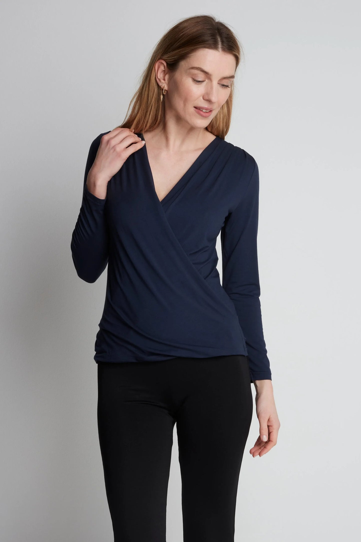 Wrap Top Navy