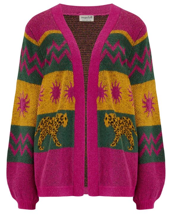 Yvette Cardigan - Multi, Sun Leopards