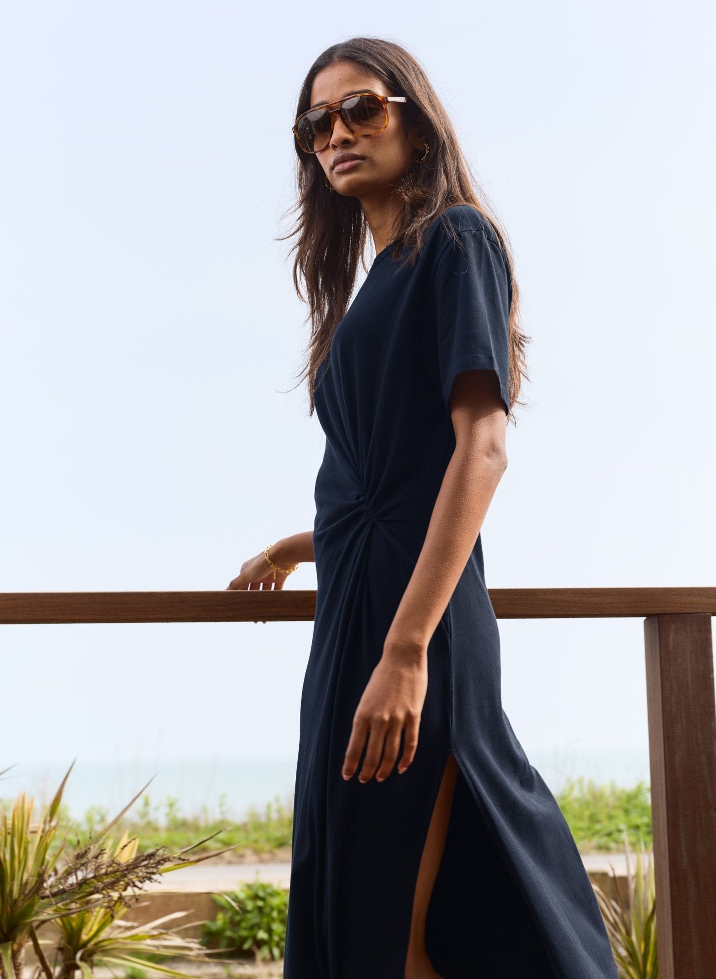 Alith T-Shirt Twist Dress - Classic Navy