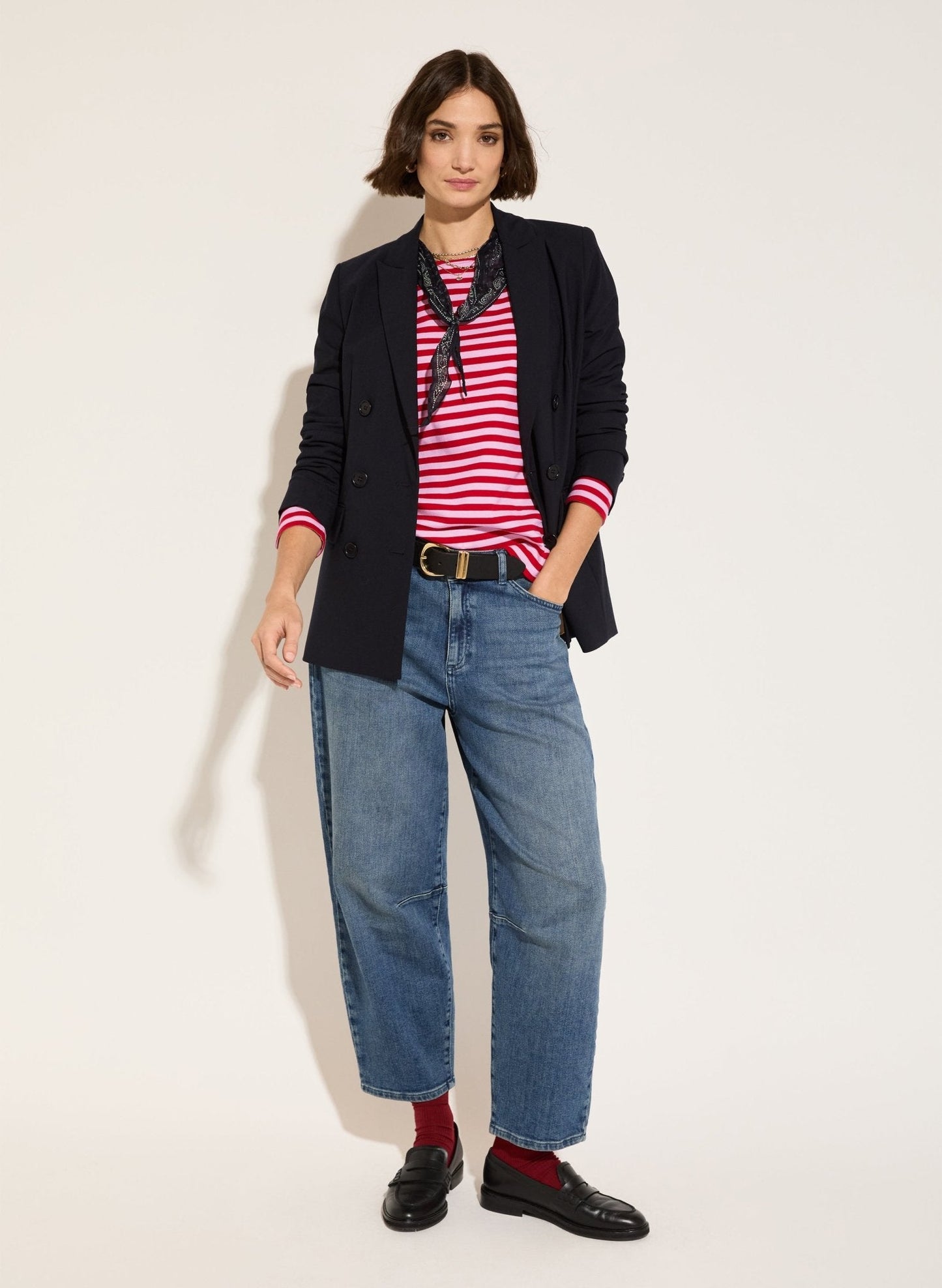Ama Organic Cotton Top / Red & Pink
