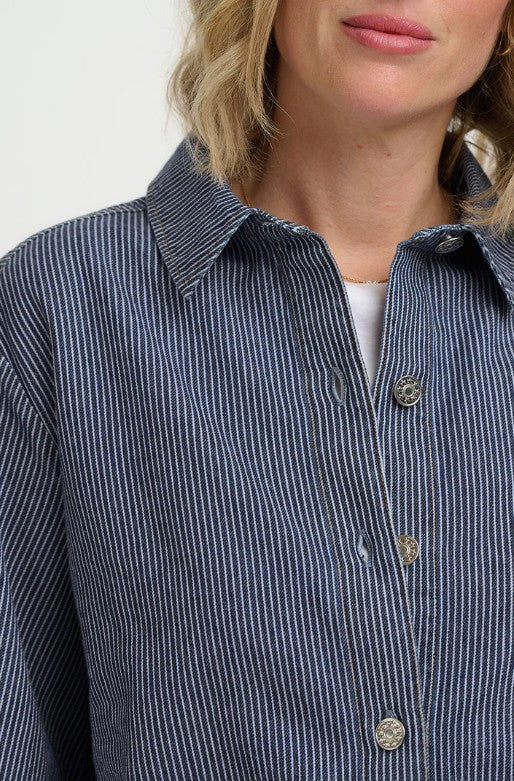Amity Jacket - Blue Stripe Denim
