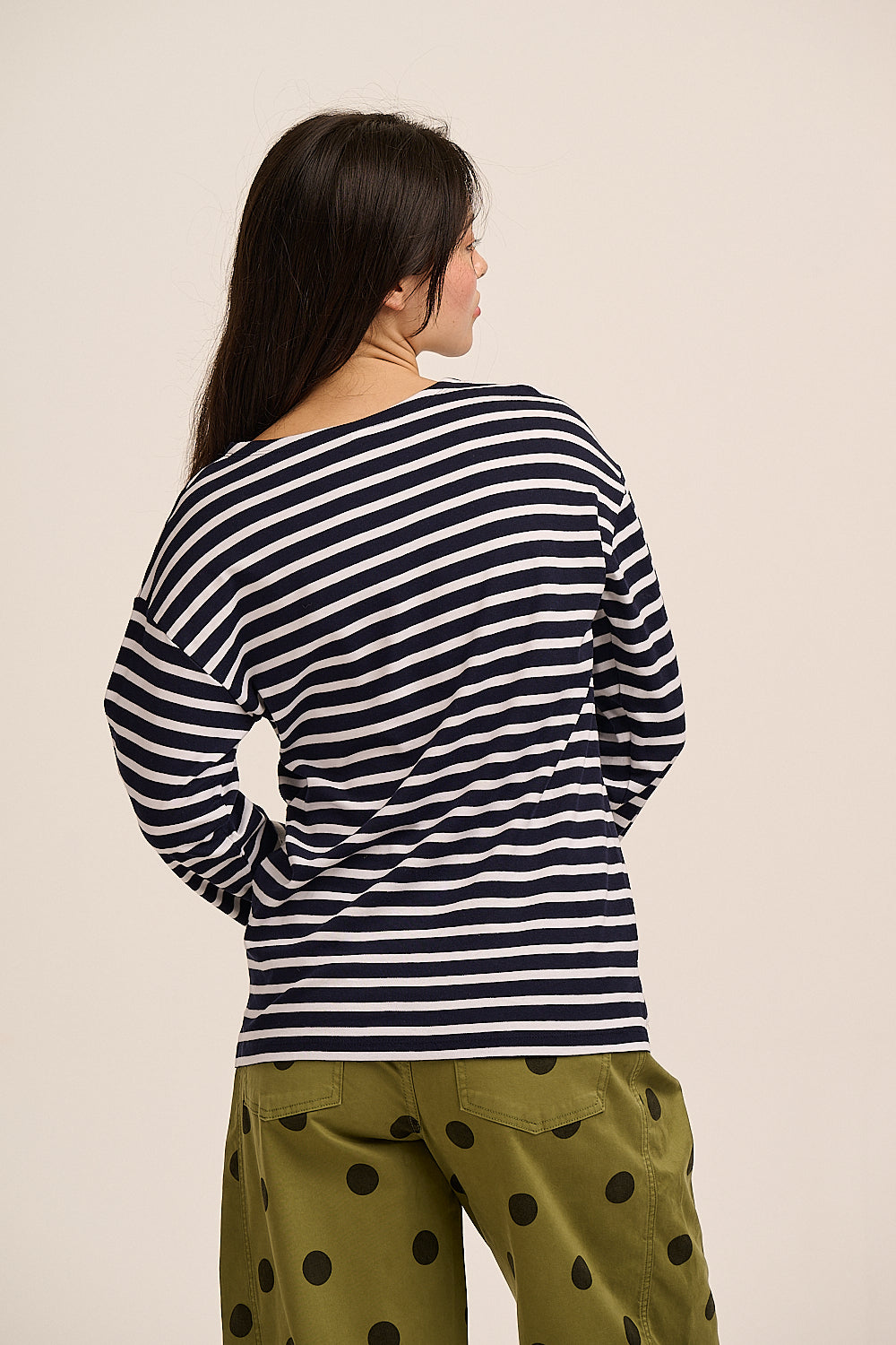 Strong Girls Club Breton T-shirt - Navy