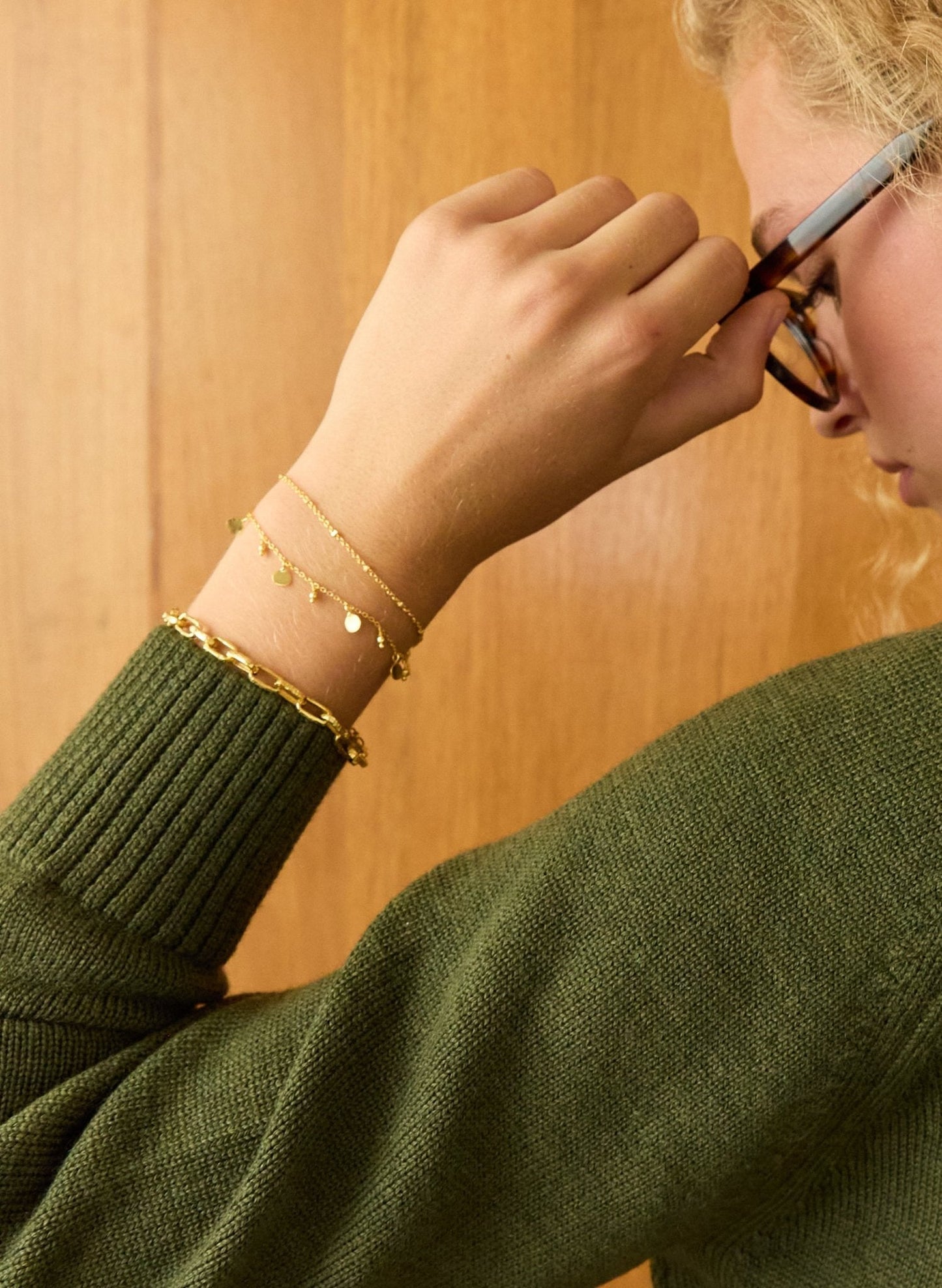 Erna Layered Bracelet - One Size / Gold
