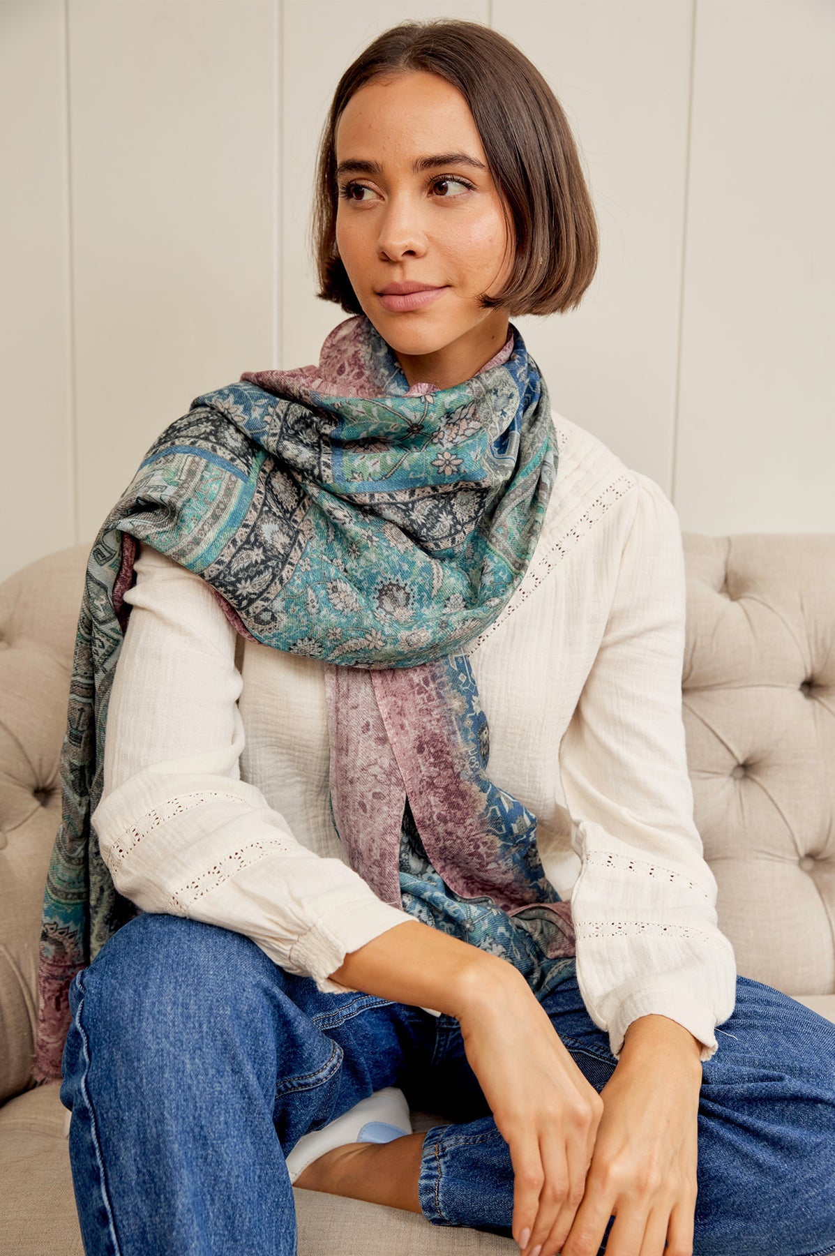 OMBRE Abstract Print Scarf
