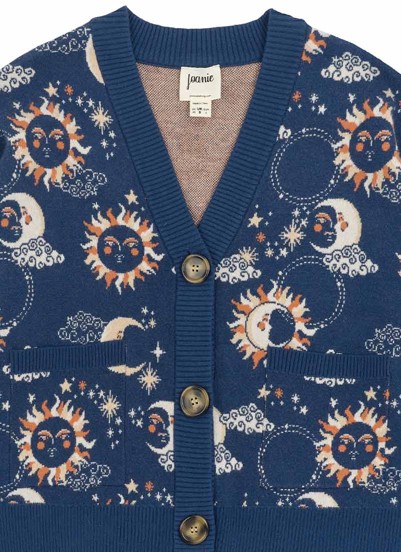 Lovelace Celestial Intarsia Oversized Cardigan