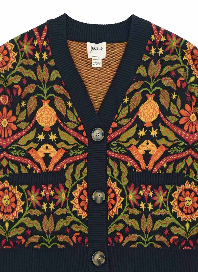Lovelace Sunset Floral Intarsia Oversized Cardigan