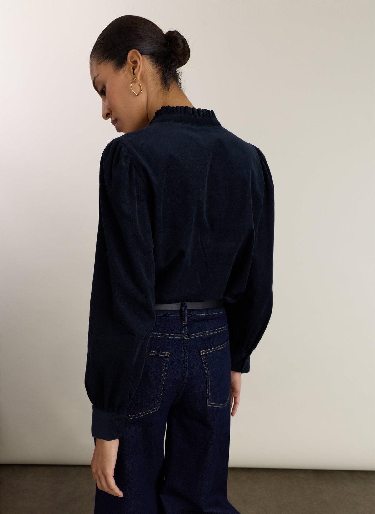 Luisa Corduroy Blouse - Deep Indigo