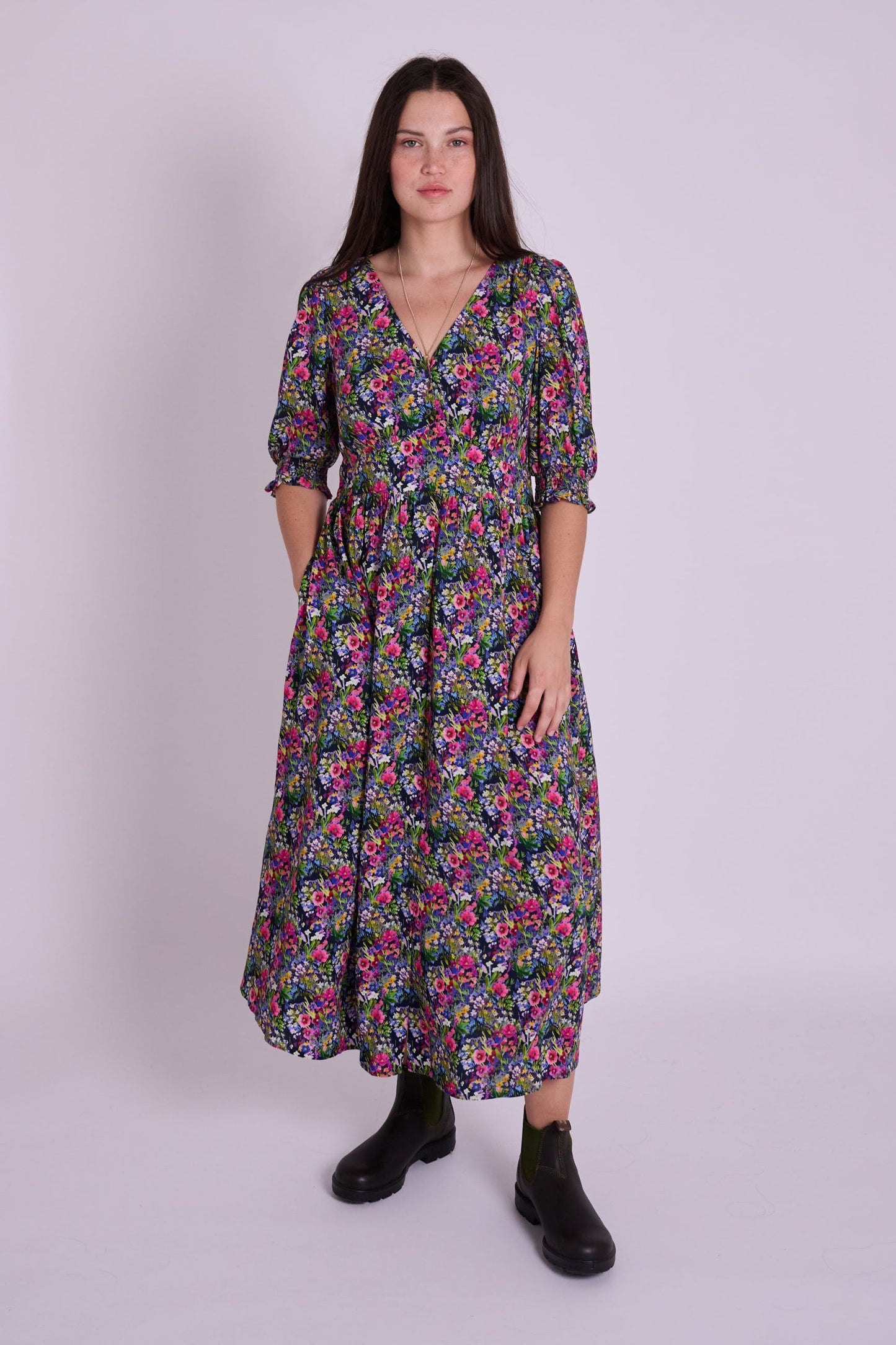 Felicity Zingy Floral Tea Dress
