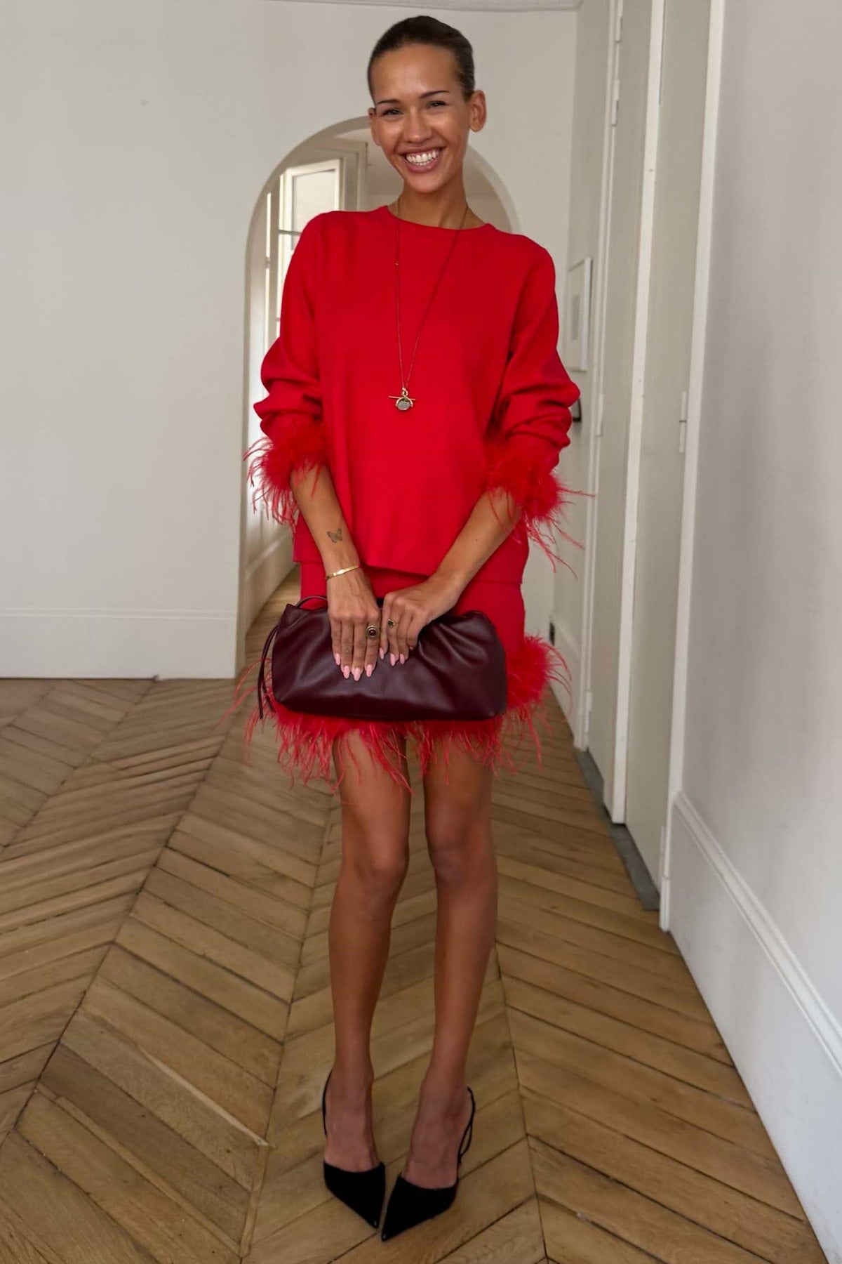 Red Feather Jumper