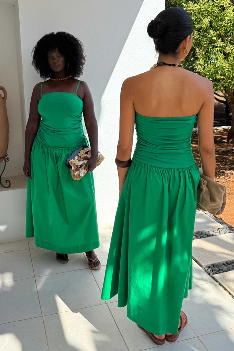 Green Lola Midaxi Dress