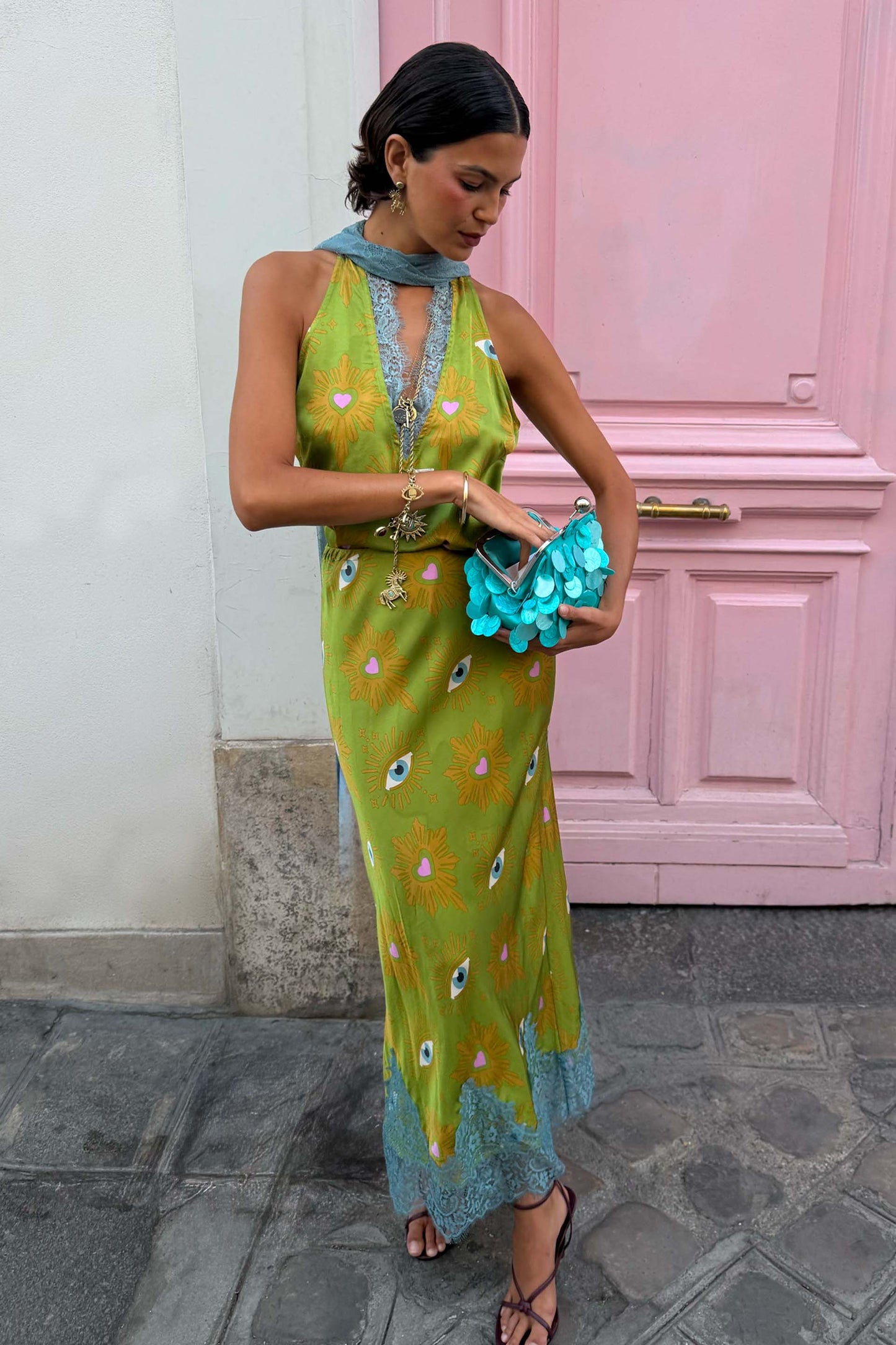 Khaki Eye Maeva Midi Skirt