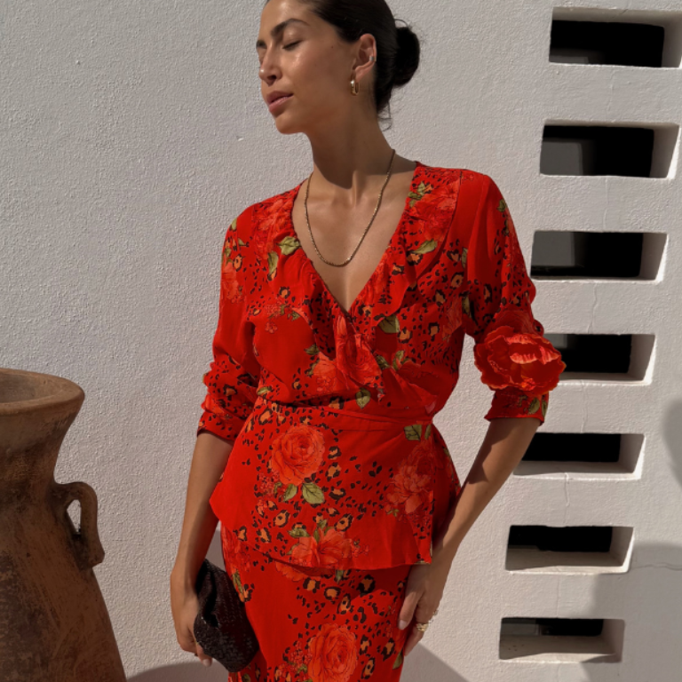 Rosie Long Sleeve Wrap Top