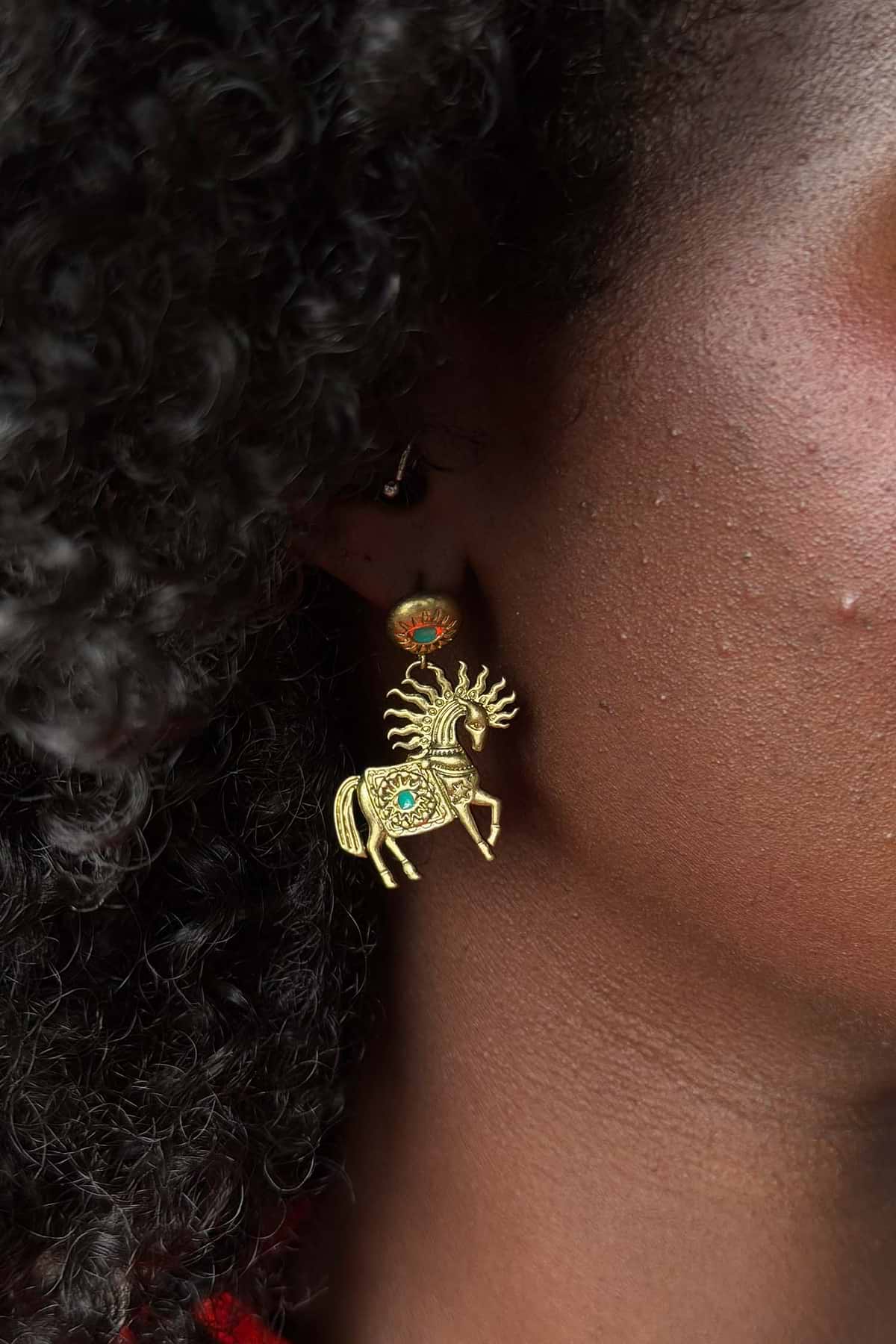 Deloris Horse Earrings