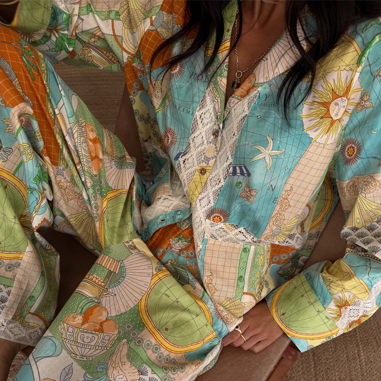 Isla Button Through Pyjama Set