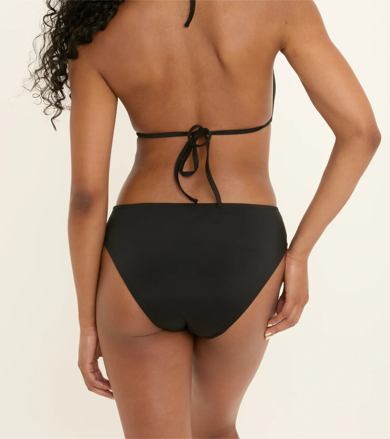 Period Swimwear Brief Bottoms, Black