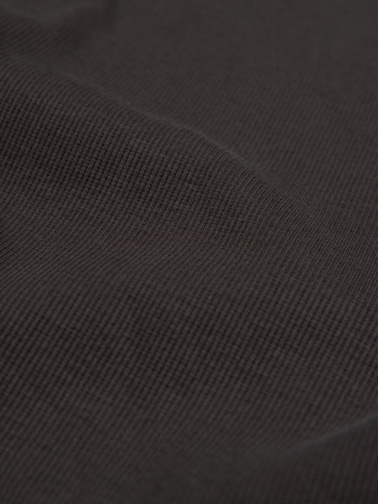 Powes Ribbed Long Sleeve T-Shirt - Raven