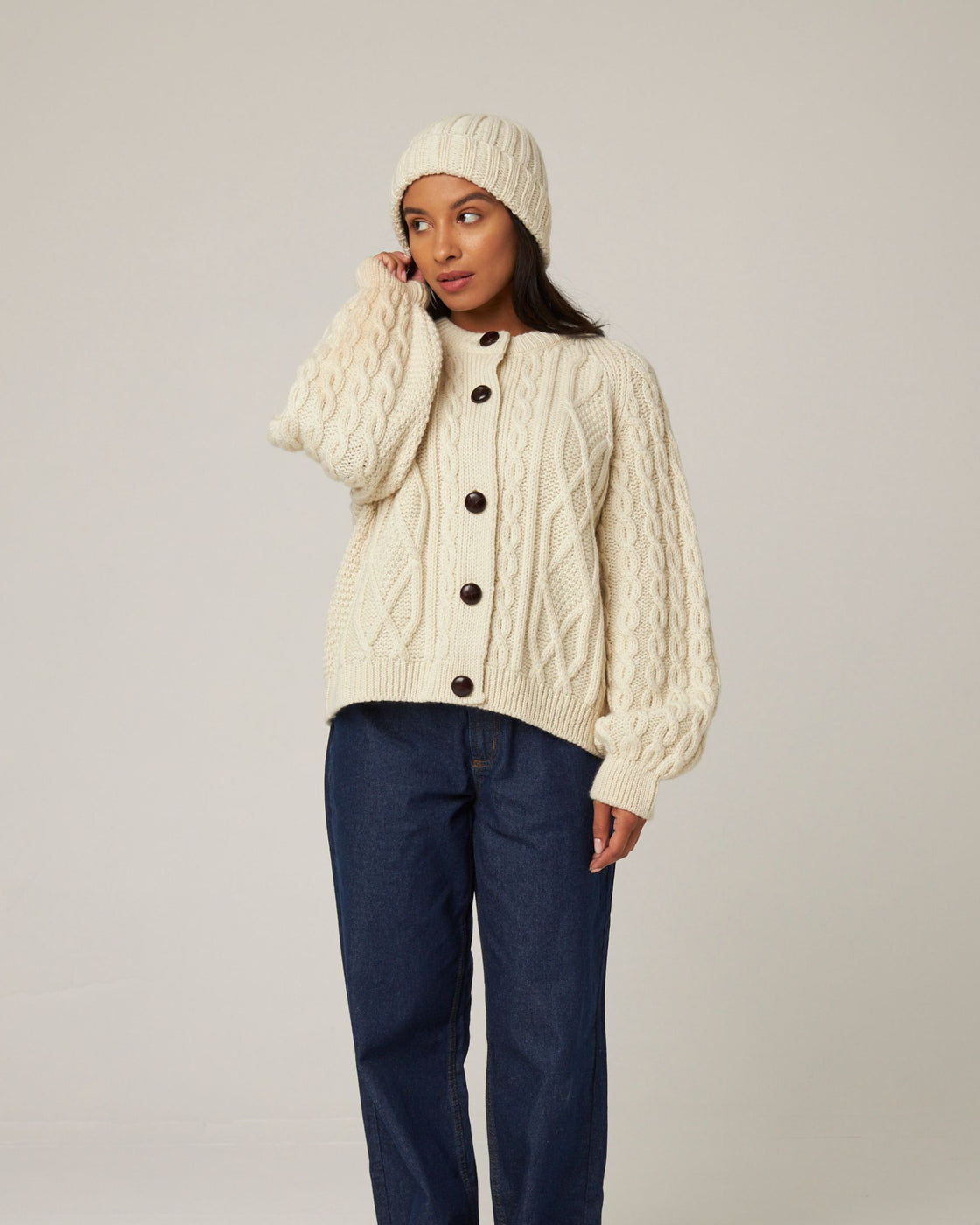 Milliner Ribbed Beanie - Ecru