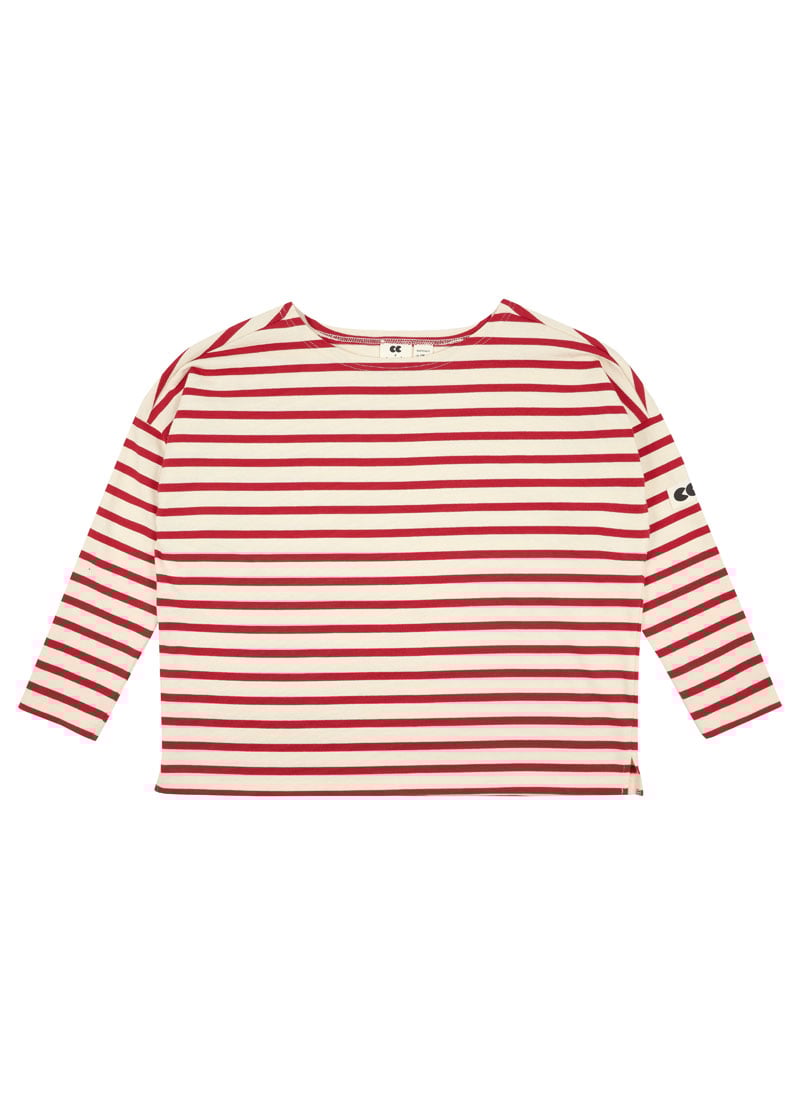 Community Clothing X Joanie - Seberg Breton Stripe Top - Red