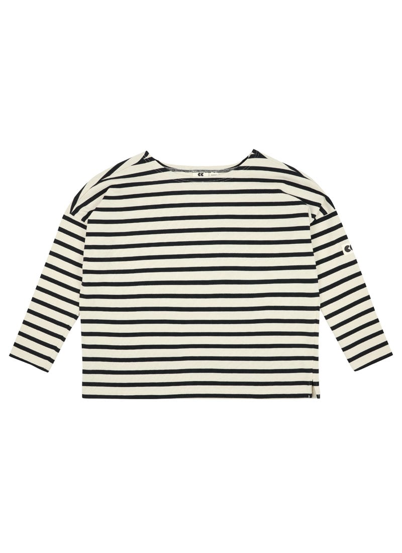Community Clothing X Joanie - Seberg Breton Stripe Top - Black