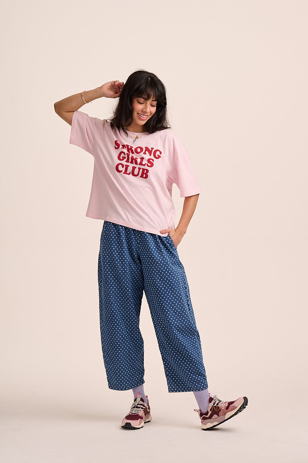 Strong Girls Club Relaxed Boxy T-shirt - Pink