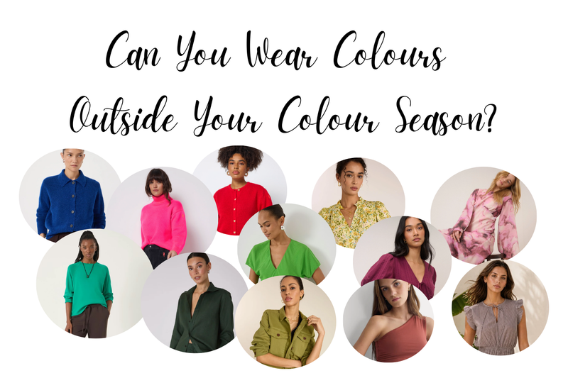 Infographic: Can you wear colours outside your colour season? With images from 12 colour seasons.