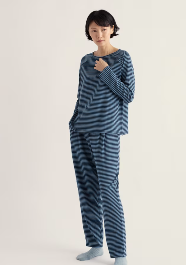 Setting Sun Yarn-Dyed Pyjamas in GOTS Organic Cotton
