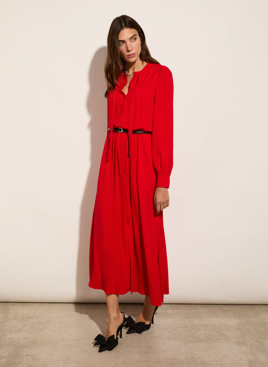 Ania Dress with LENZING™ ECOVERO™ Crimson Red