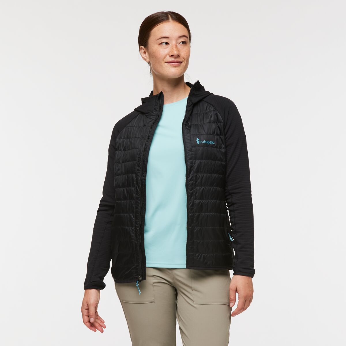 Capa Hybrid Insulated Hooded Jacket - Black