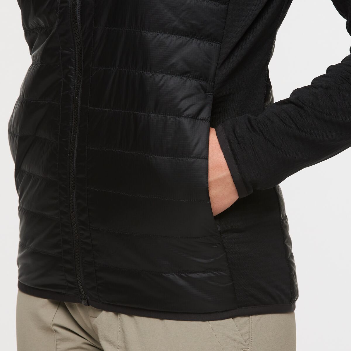 Capa Hybrid Insulated Hooded Jacket - Black