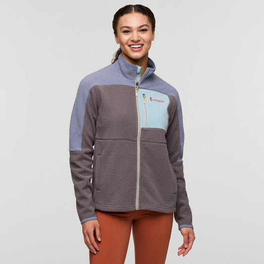 Grey and blue zipped fleece by Cotopaxi.