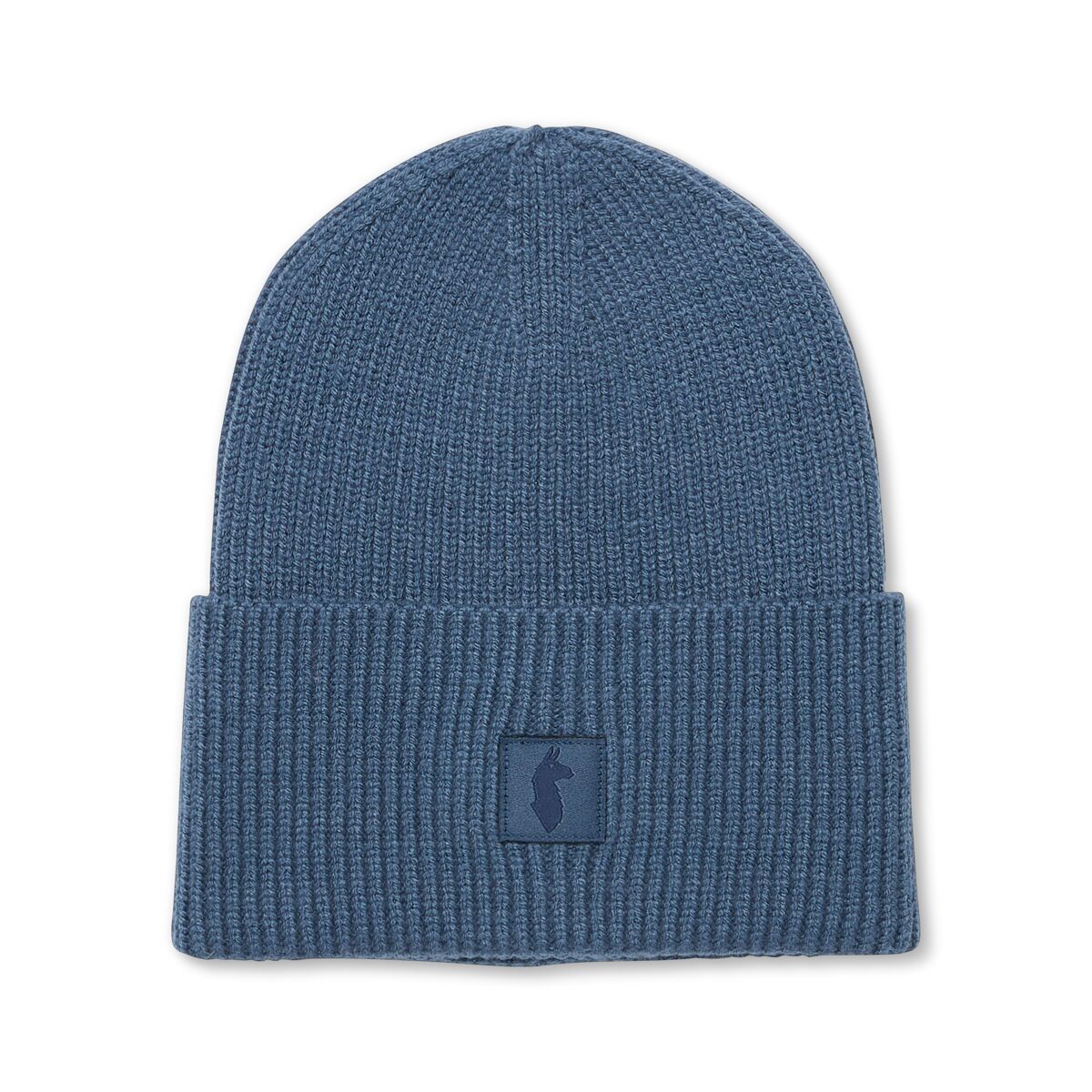 Blue knitted beanie from Cotopaxi.