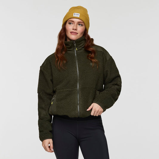 Deep forest green full zip fleece by Cotopaxi.