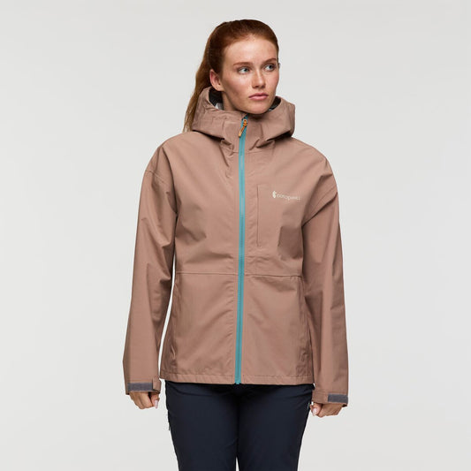 Soft taupe rain jacket from Cotopaxi.
