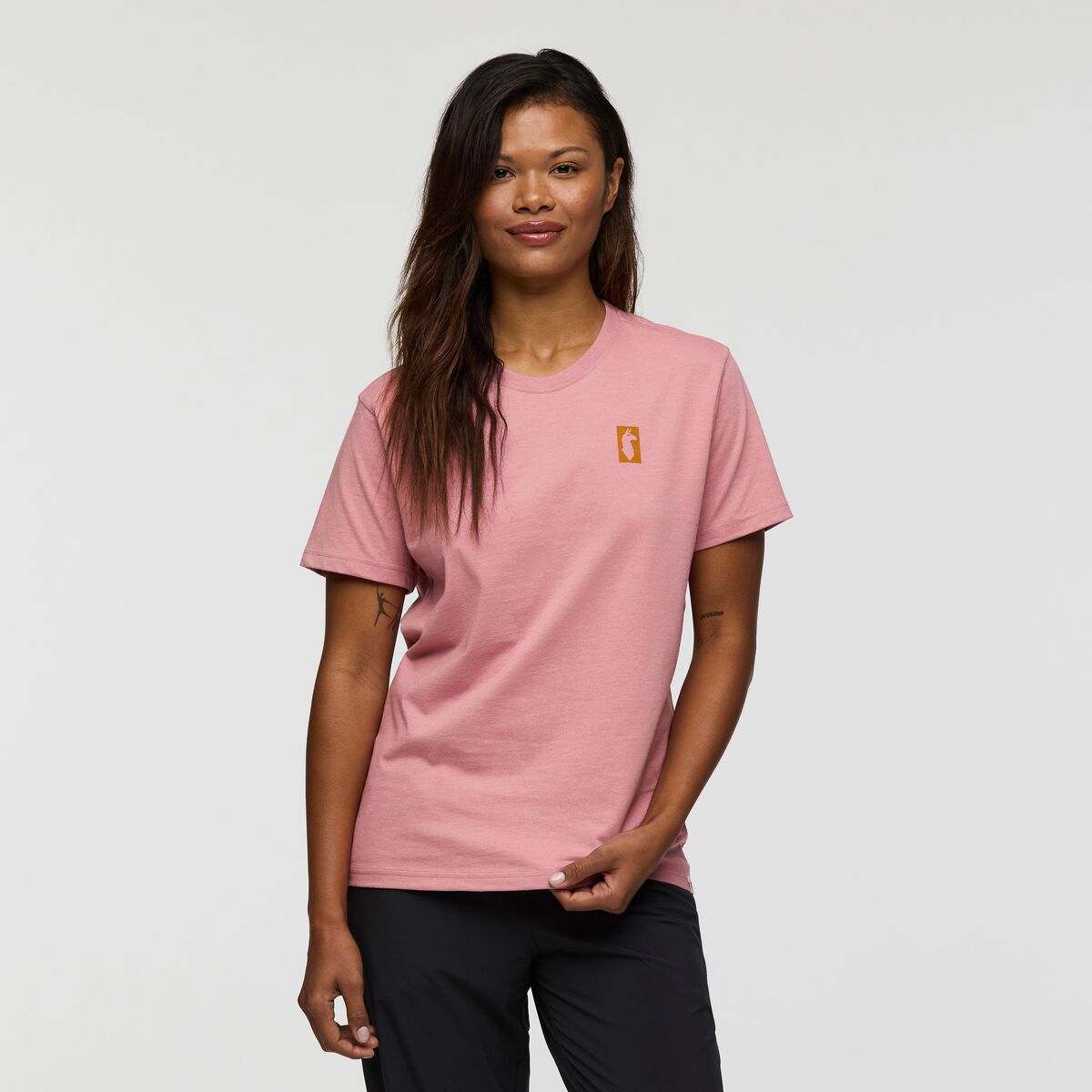 Dusky rose T-shirt by Cotopaxi.