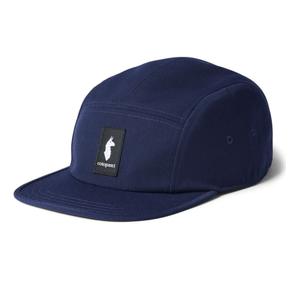 Navy blue baseball cap with Cotopaxi logo patch.