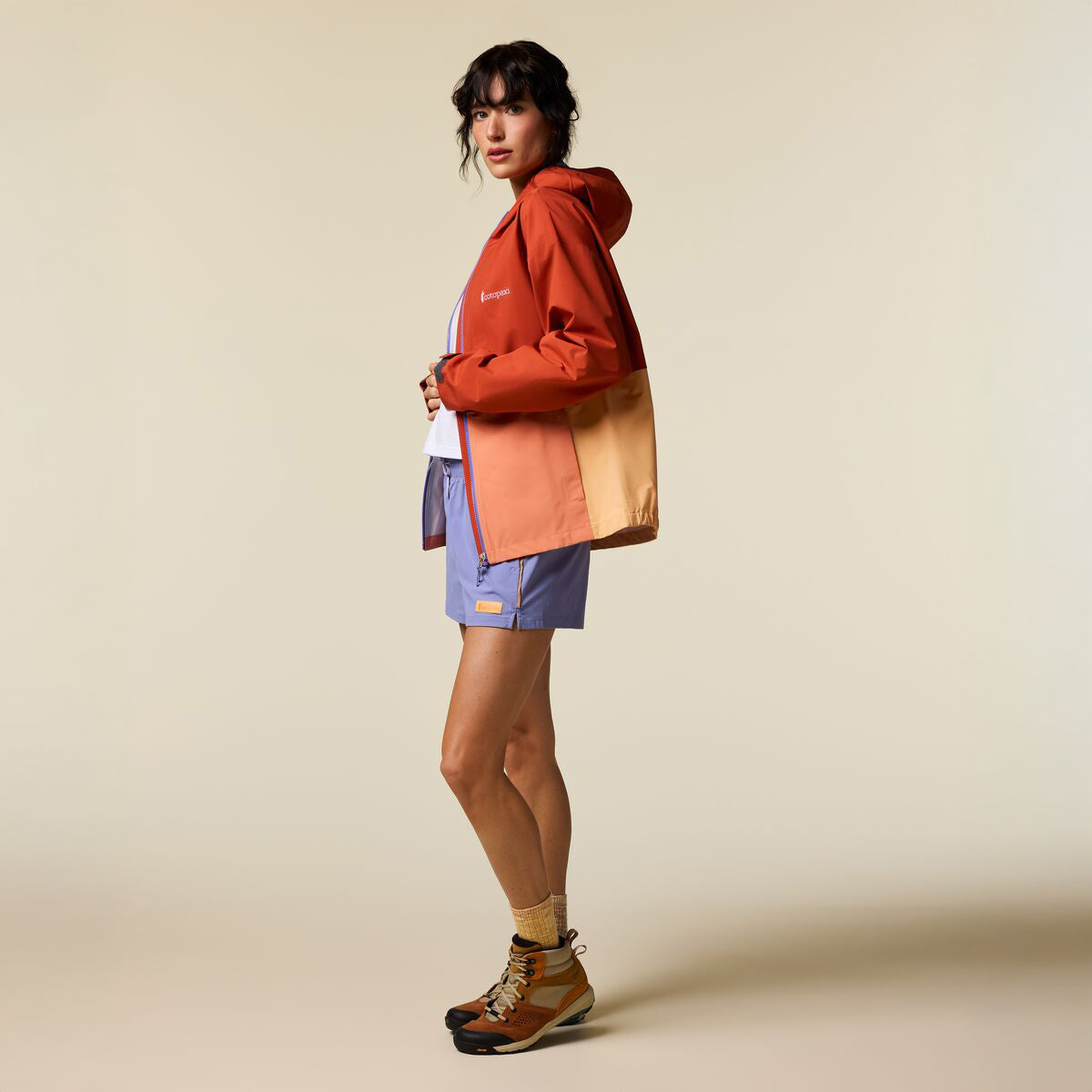 Cielo Rain Jacket - Chimayo and Grapefruit