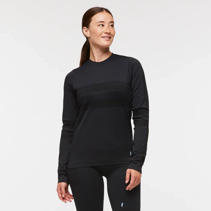 Black base layer long sleeved top by Cotopaxi.